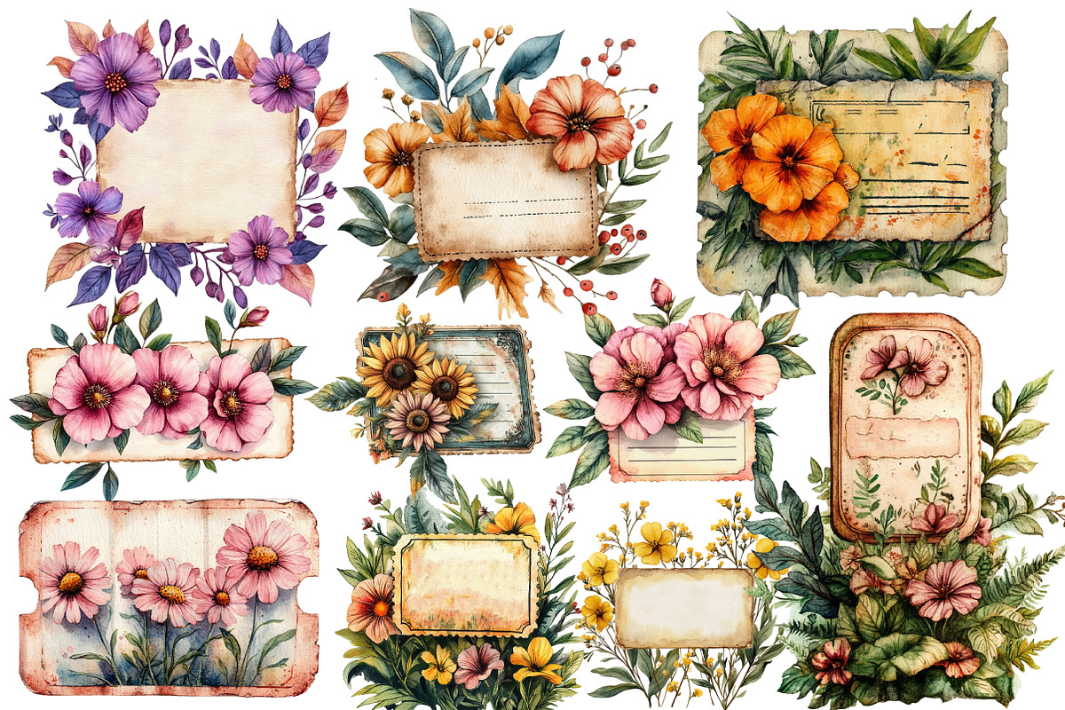 Autumn Old Tickets Clipart, an Illustration by Designworld (Photo 3 of 5)