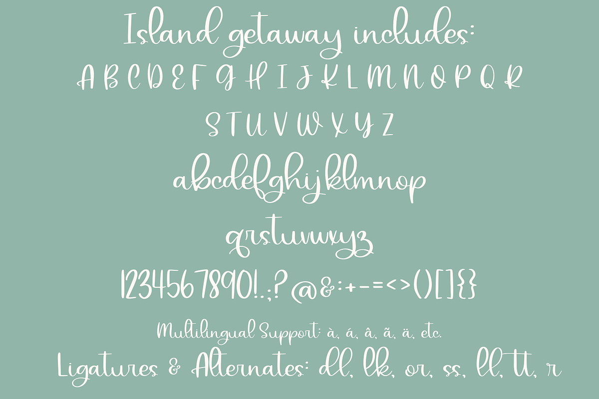 Island Getaway, Cute Script Font, a Handwritten Font by Designing Digitals (Photo 2 of 9)