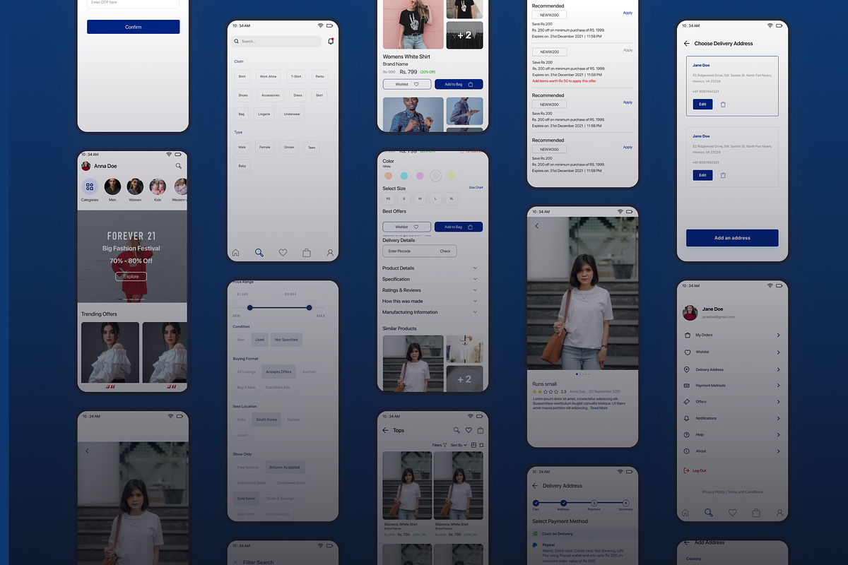 SuperboyFashion Ecommerce App UI Kit, an UI Kit Template by piyush608 (Photo 5 of 8)