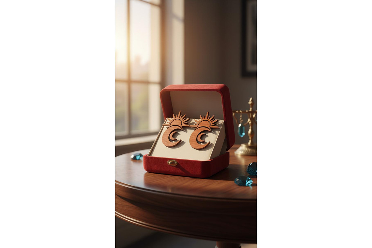 Luxury Laser Cut Earrings, an Object Graphic by Creativeshirt (Photo 2 of 5)