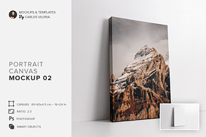 Portrait Ratio 2x3 Canvas Mockup 02