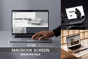 MacBook Screen Presentation Mockups