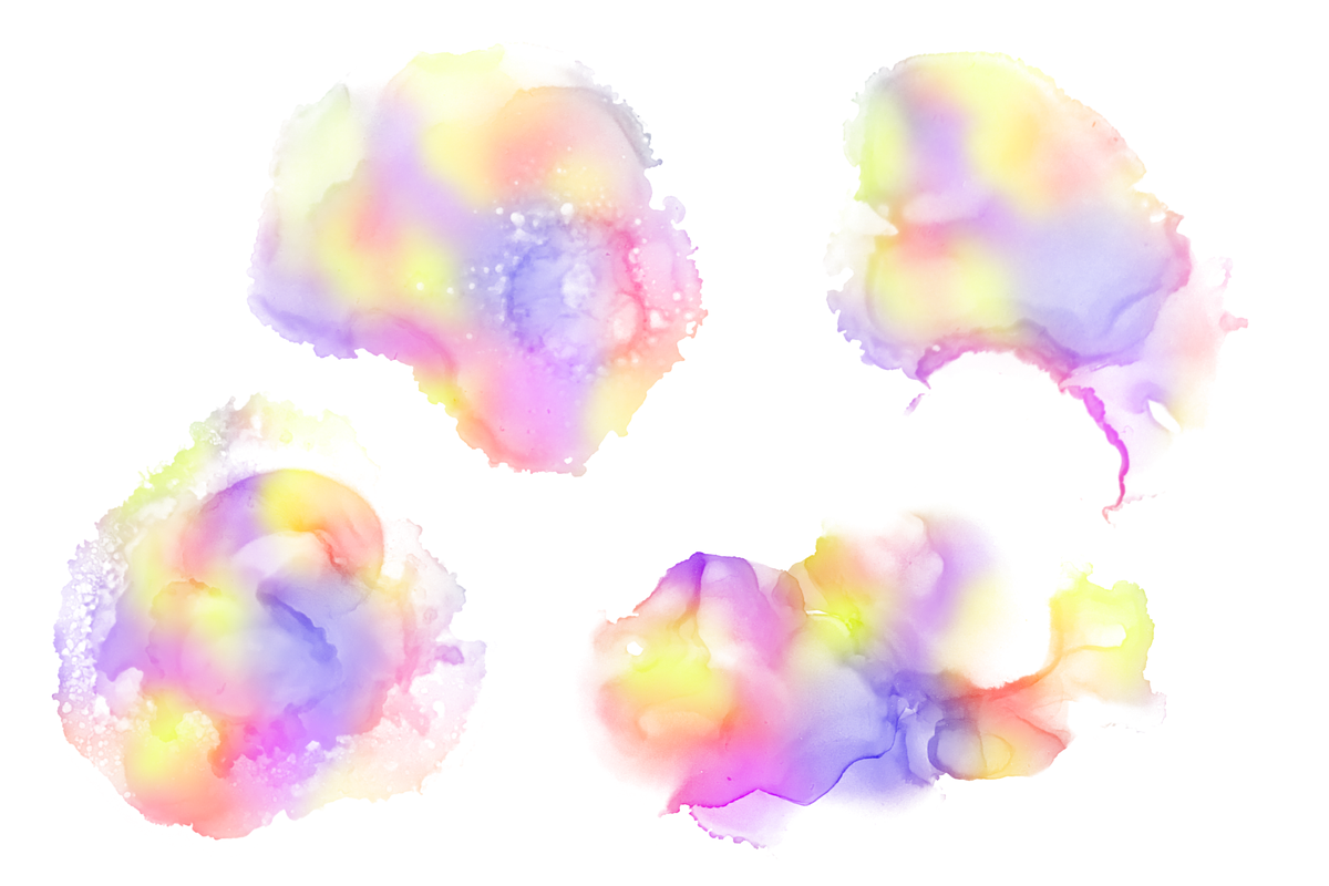 Rainbow Alcohol Ink Shapes, a Texture Graphic by Angela Roze (Photo 3 of 5)