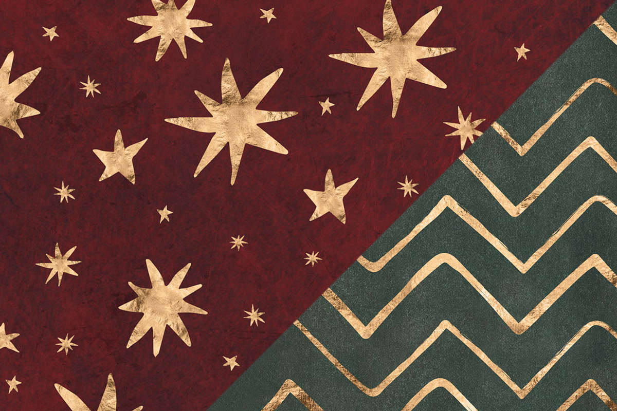 Cosmic Holiday Rose Gold Foil Stars, a Pattern Graphic by Blixa 6 Studios (Photo 4 of 5)