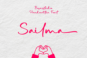 Sailma – Handwritten Font, a Handwritten Font by Basnistudio