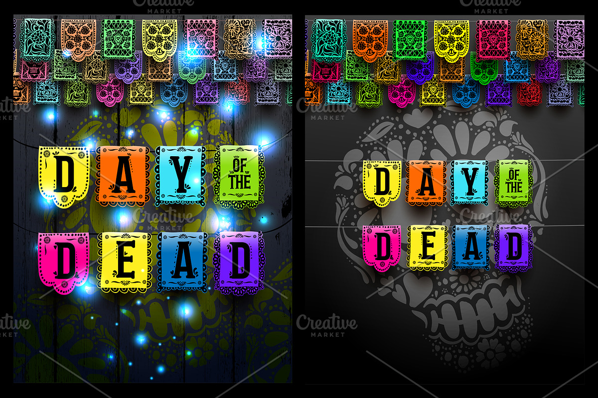 Mexican set for Day of the Dead., a Flyer Template by Vector photo shop (Photo 5 of 5)