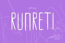 Runreti Stylish Condensed Typeface