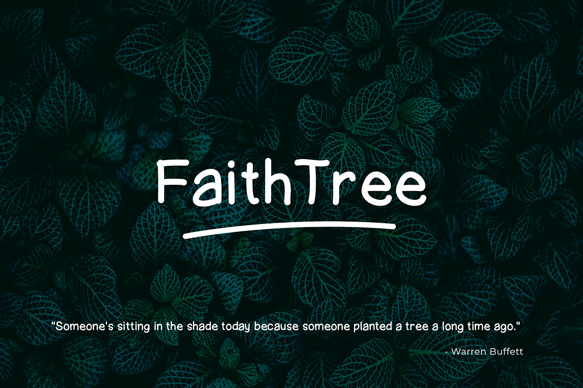 Faith Tree a Handwritten Font, a Font by Maximum Designstudio (Photo 1 of 4)
