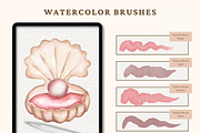 SMOOTH WATERCOLOR PROCREATE BRUSHES, a Brush Add-On by BeeRubby (Thumbnail 3 of 9)