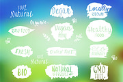 Eco, bio, organic vector labels., a Food Illustration by CreativeJourney (Thumbnail 2 of 3)