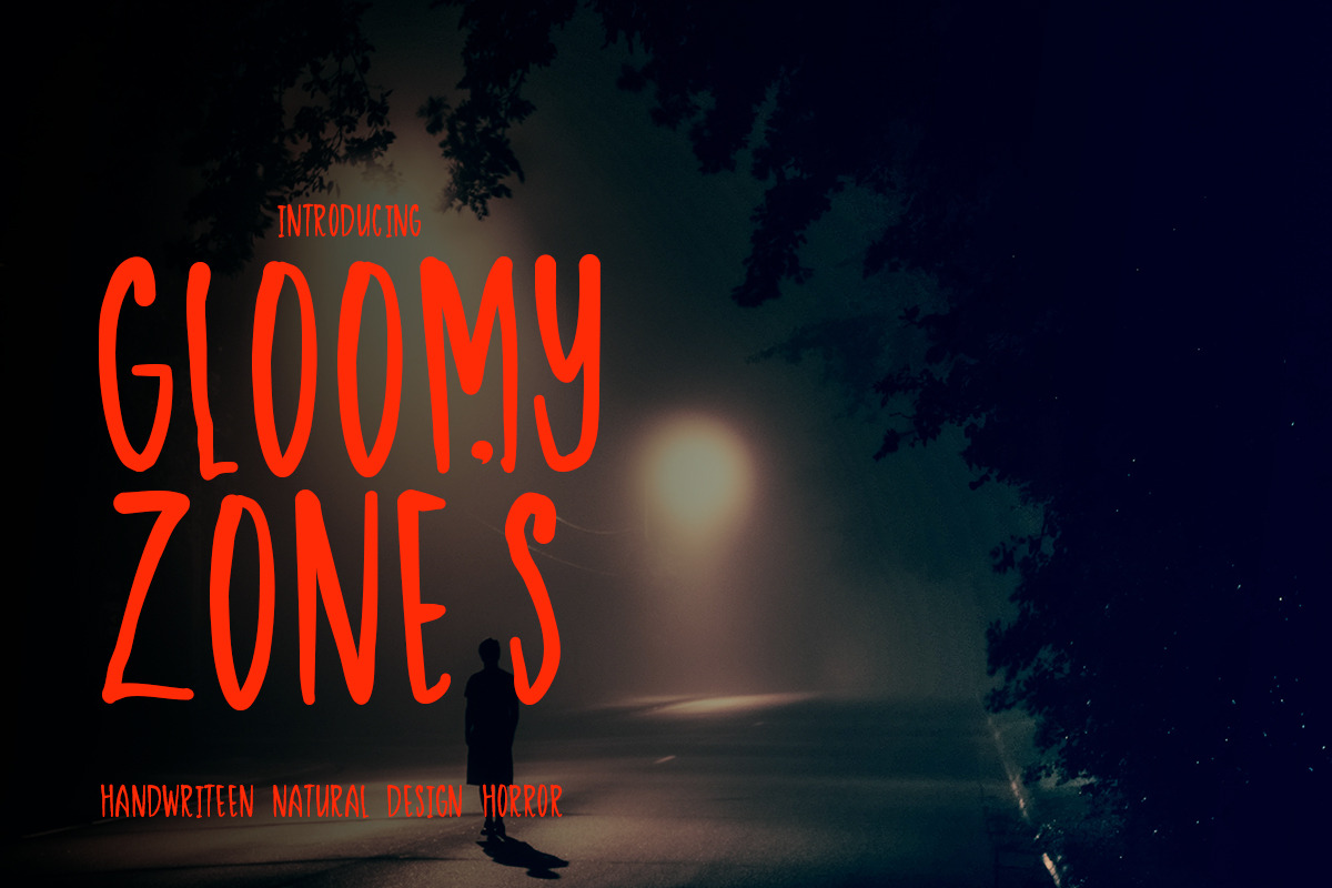 Gloomy Zones, a Script Font by Bramcreative (Photo 2 of 6)