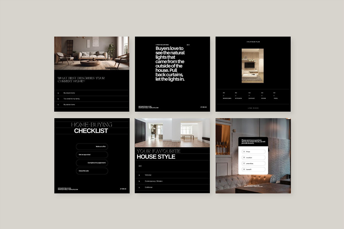 Real Estate Instagram Post Templates, a Social Media Template by Prapti Design (Photo 8 of 10)