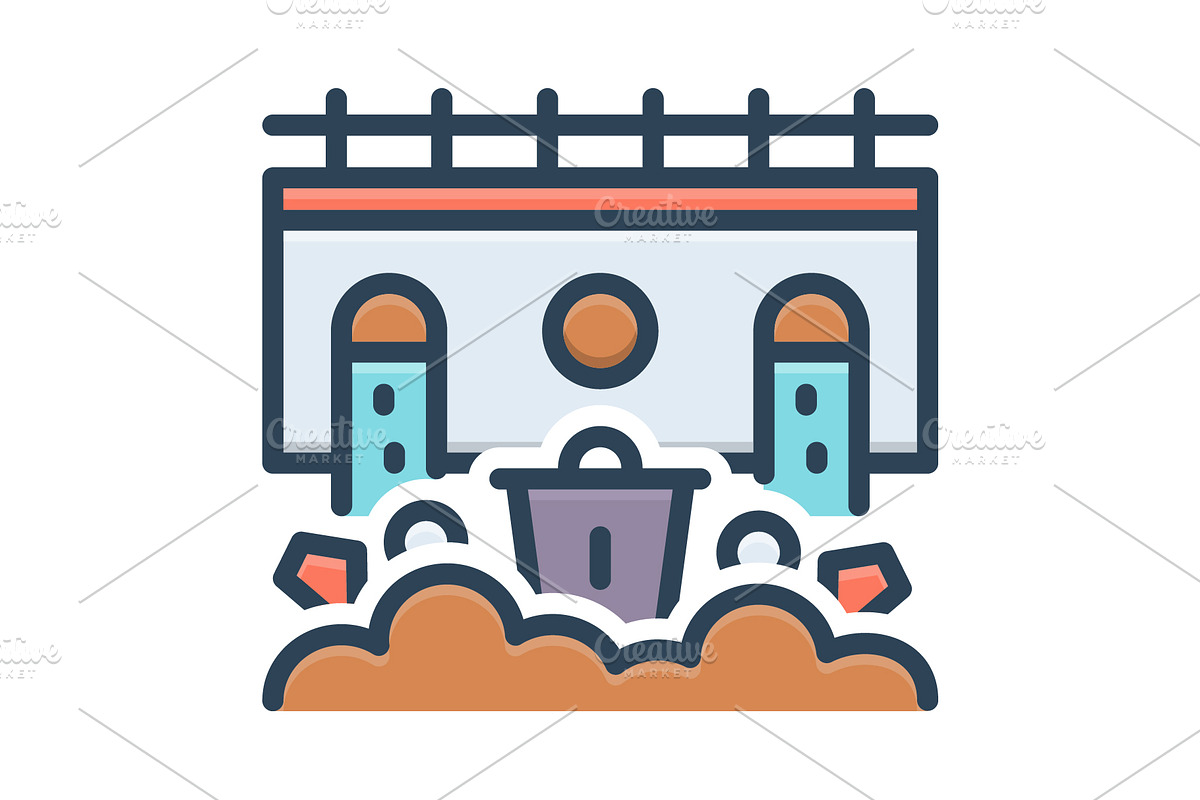 Garbage debris color icon, a Duotone Icon by Creative priyanka