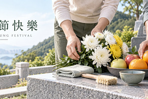 Chung Yeung Festival altar arrangeme