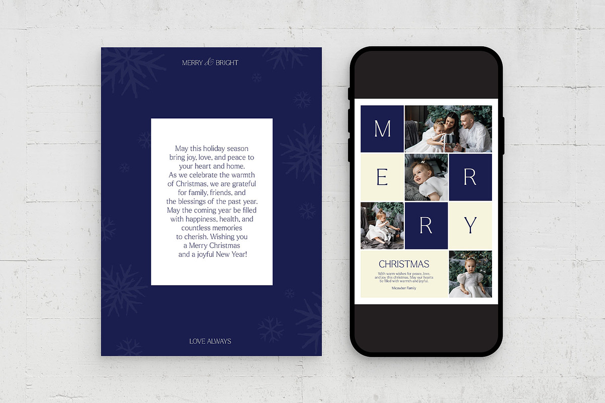 Christmas Family Greetings Card, a Card Template by BrandPacks (Photo 2 of 5)