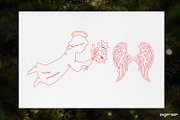 3D Christmas Angels Ornament Bundle, a Decorative Illustration by svgocean (Thumbnail 5 of 20)