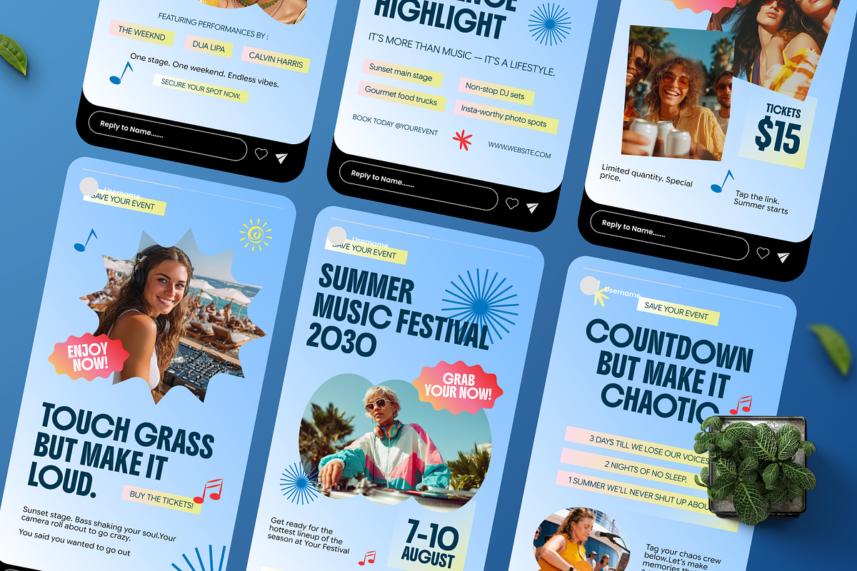 Summer Music Instagram Story, a Social Media Template by Annora Studio (Photo 2 of 4)