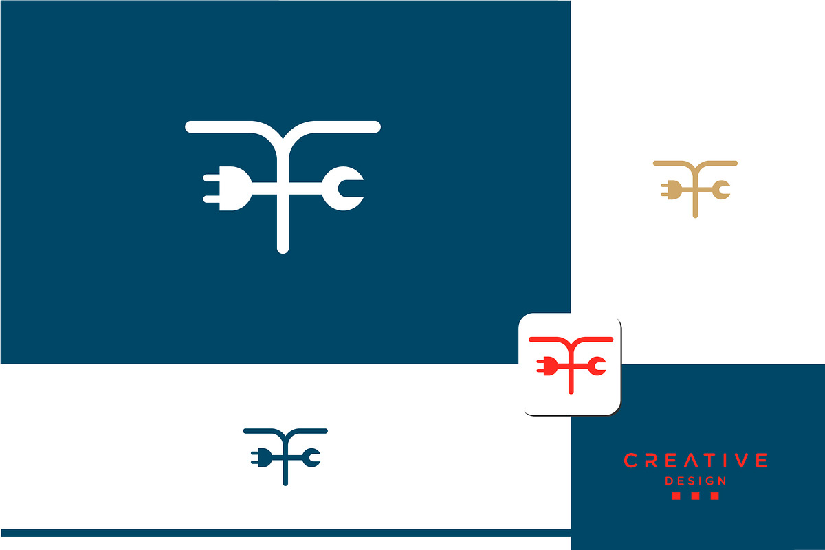 Alphabet letters FF OR T with tools., a Branding & Logo Template by art_creater (Photo 1 of 2)