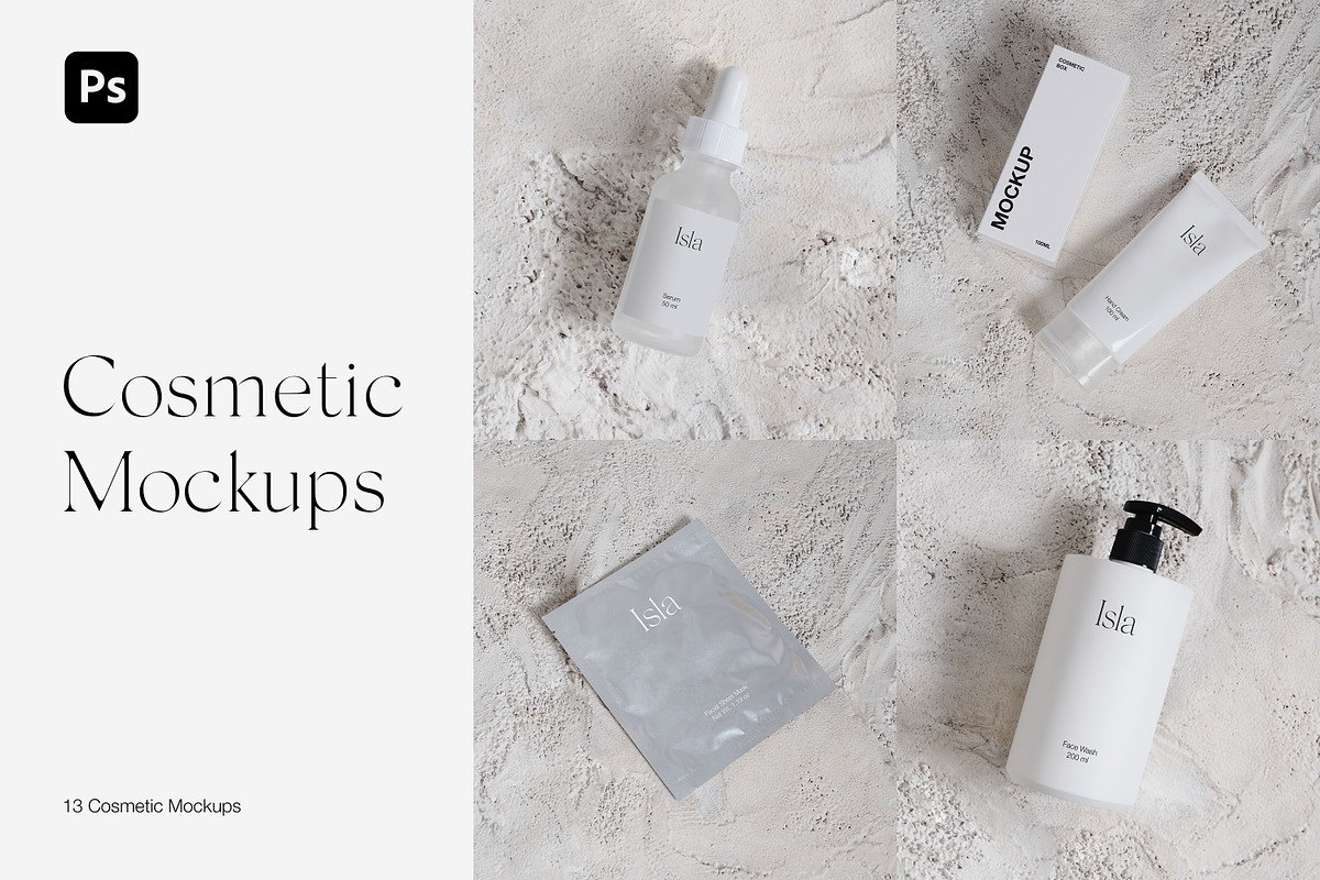 Cosmetic Box, Dropper, Tube Mockups, a Packaging Mockup by Feel This (Photo 1 of 9)