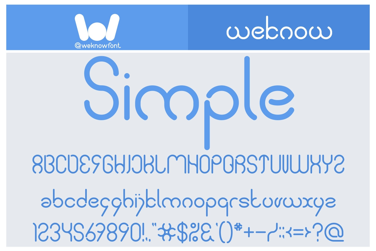 Simple font, a Font by weknow (Photo 1 of 5)