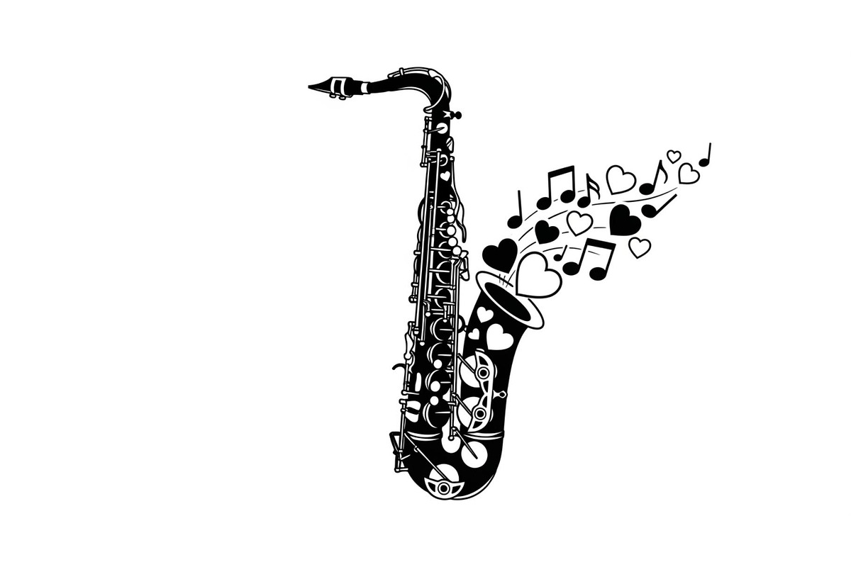 Saxophone Music Love Vector Bundle, an Illustration by Designs_River (Photo 6 of 51)