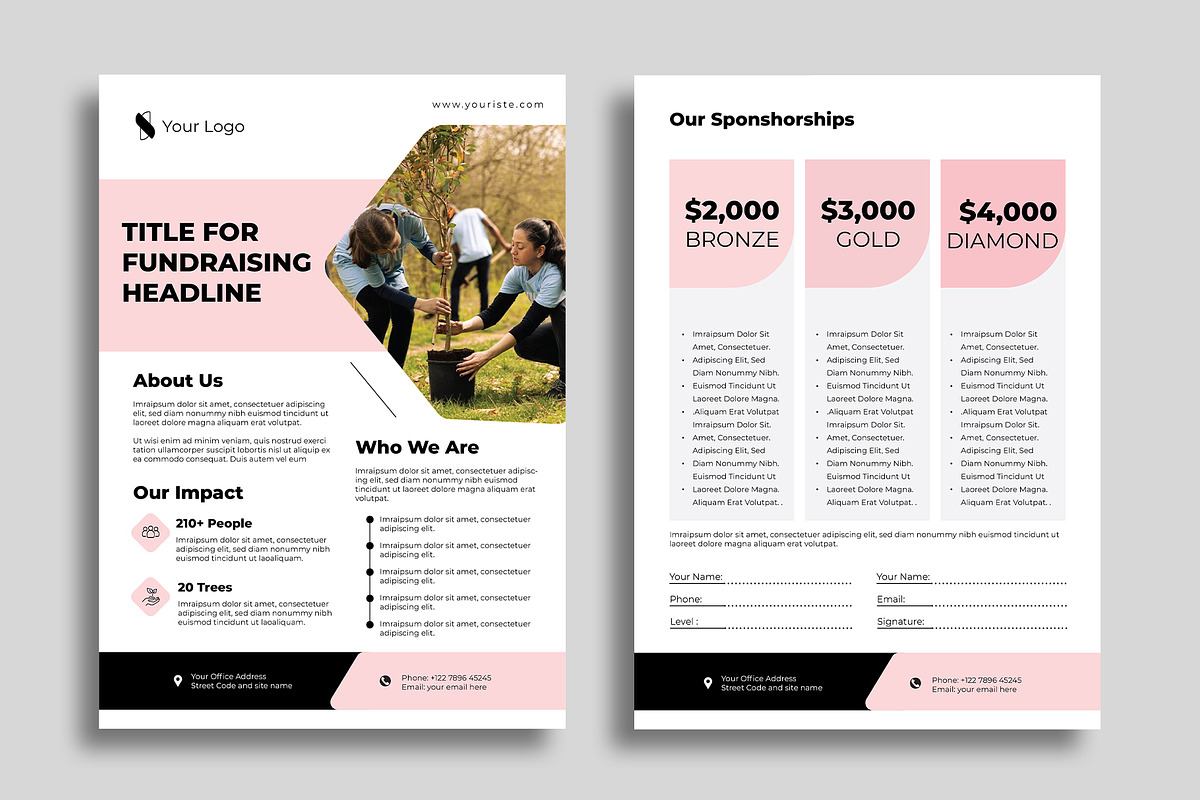 Nonprofit Fundraising Flyer Template preview 4