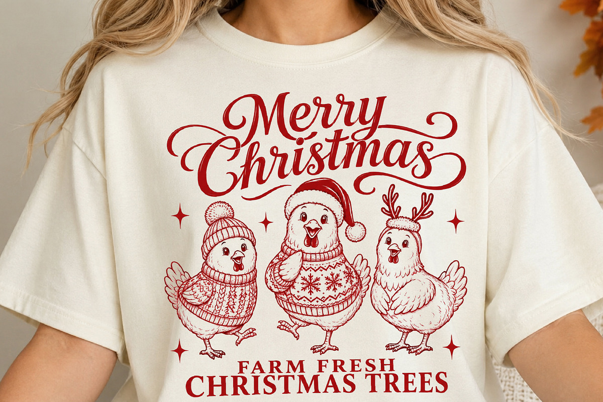 Funny Christmas Chicken PNG, a Seasonal Illustration by DreamCafeArt (Photo 4 of 7)