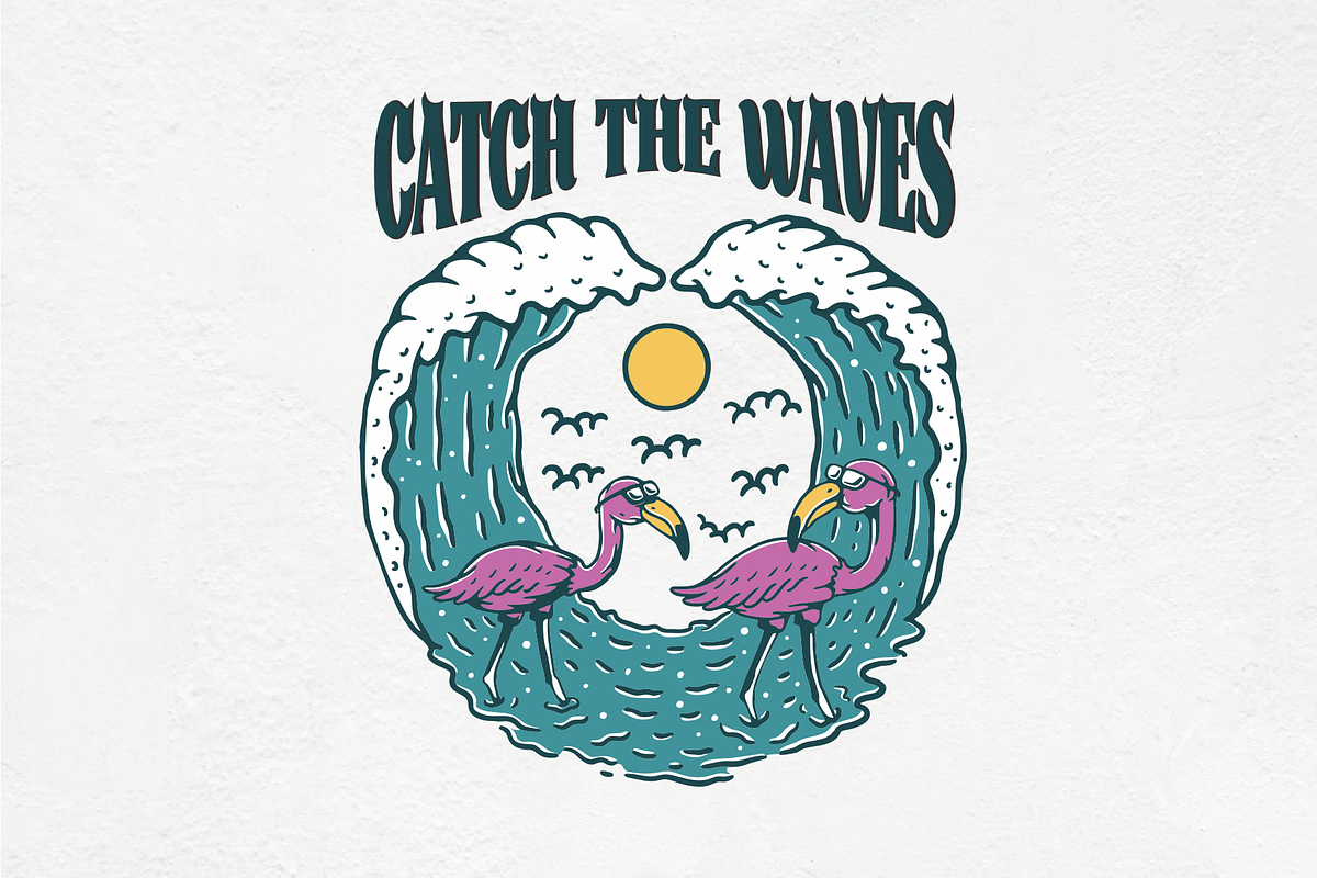 CATCH THE WAVES, an Animal Illustration by Ngaula Std. (Photo 1 of 3)