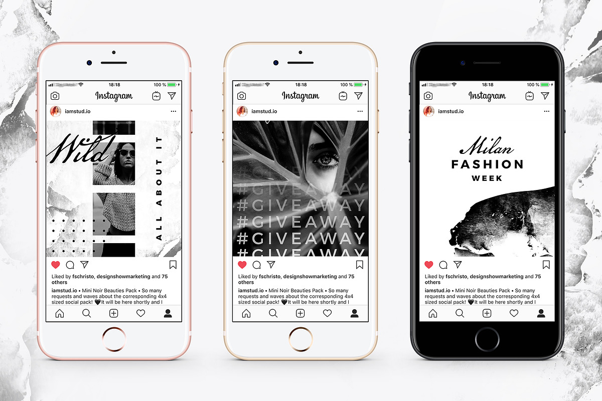 Noir Beauty - Social Pack, a Social Media Template by The Wedding Shop (Photo 7 of 7)