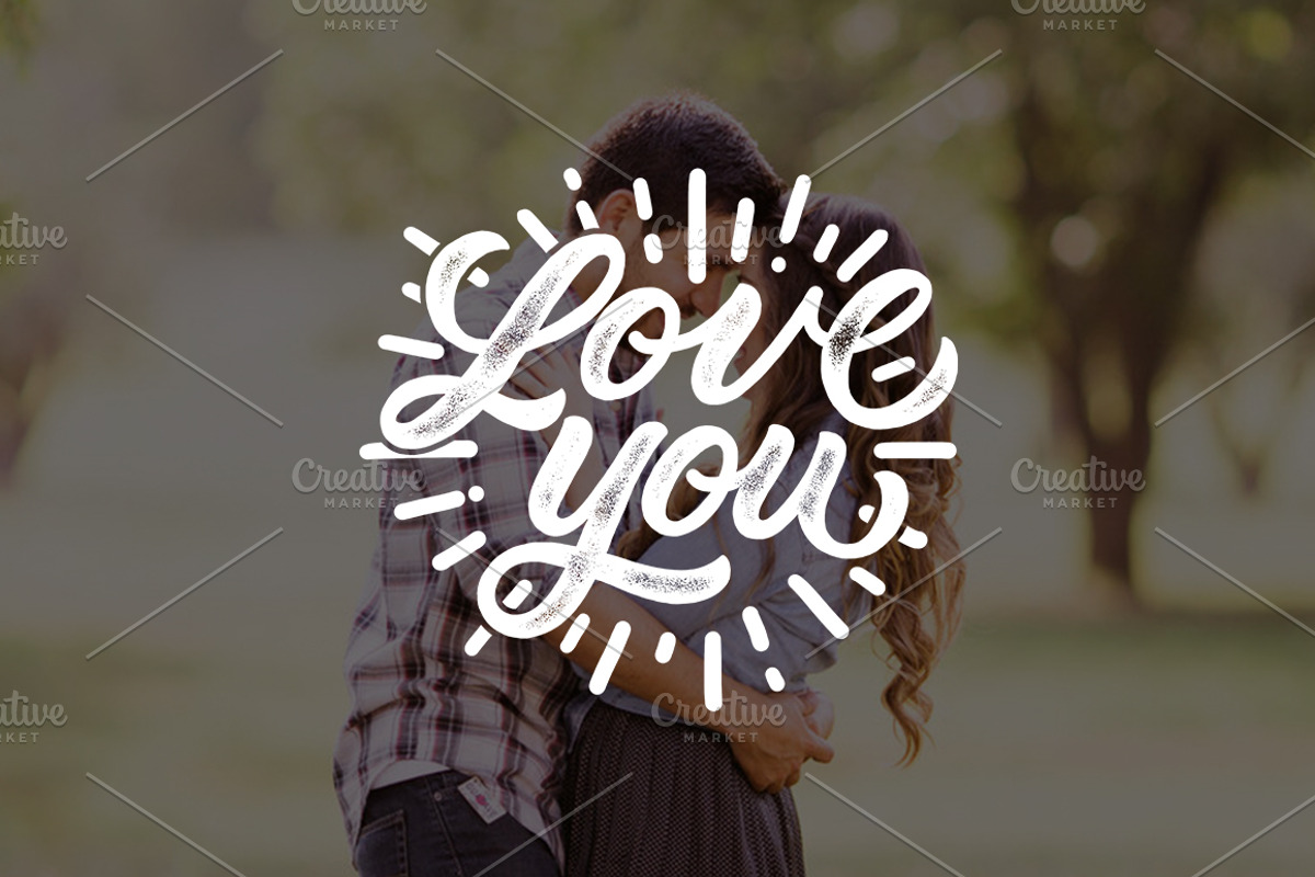 Lettering Love Quotes Bundle 30% OFF, a Texture Illustration by Davihero (Photo 6 of 14)