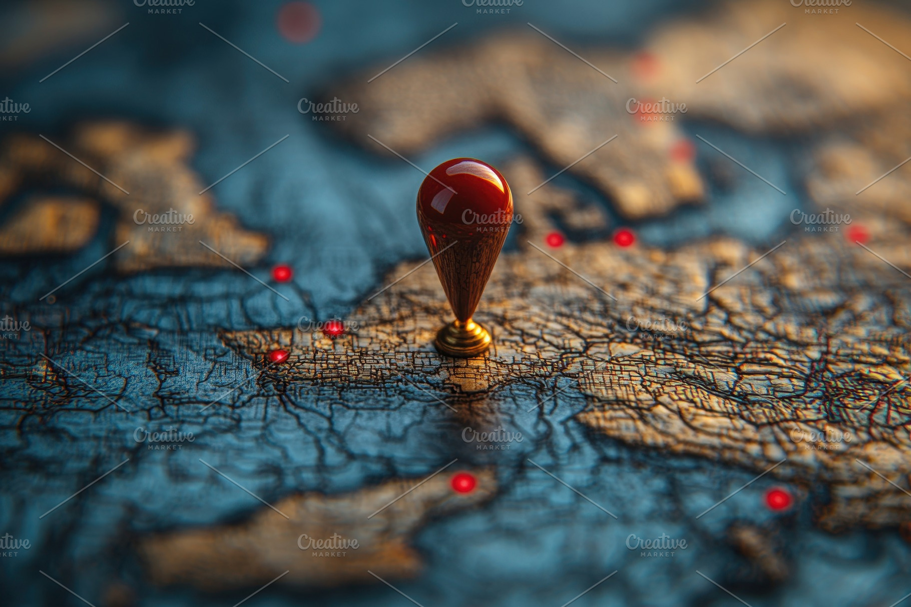 Exploring destinations on a detailed, a Photo by Tanuart