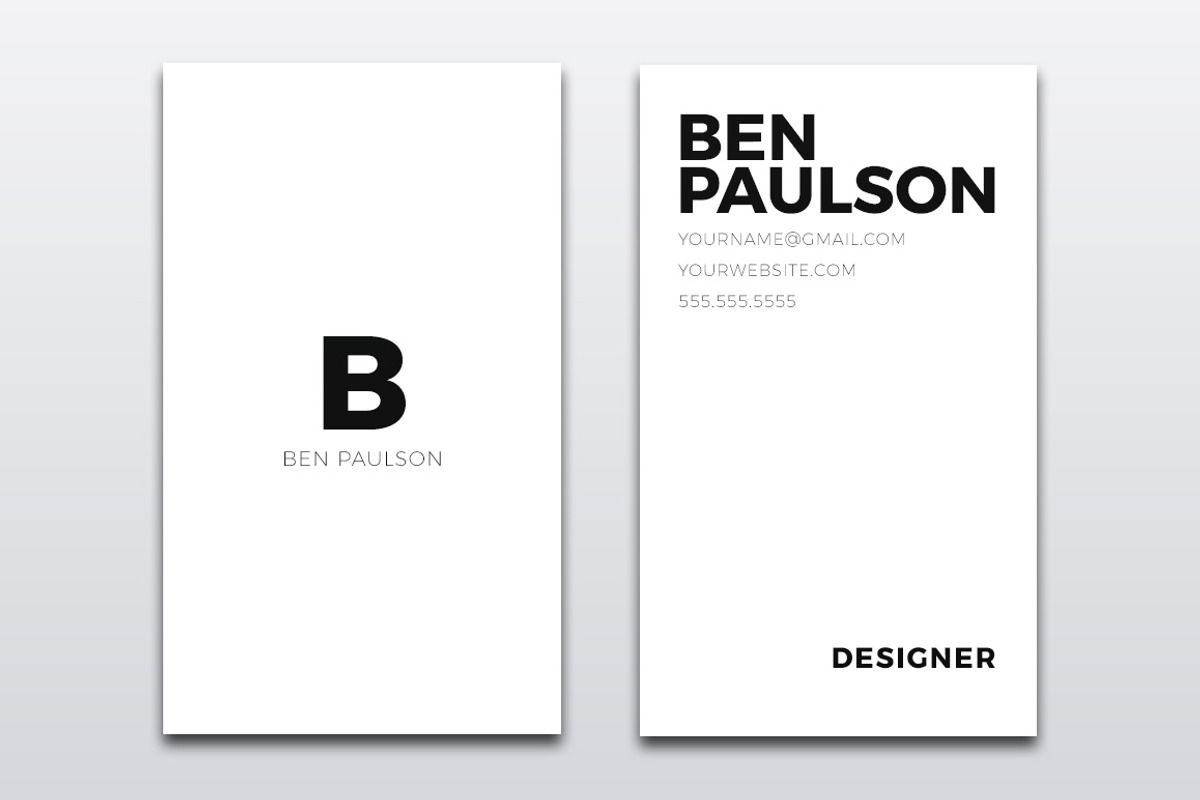 Clean White Business Card Design 023, a Business Card Template by Nonaglyph Design (Photo 2 of 3)