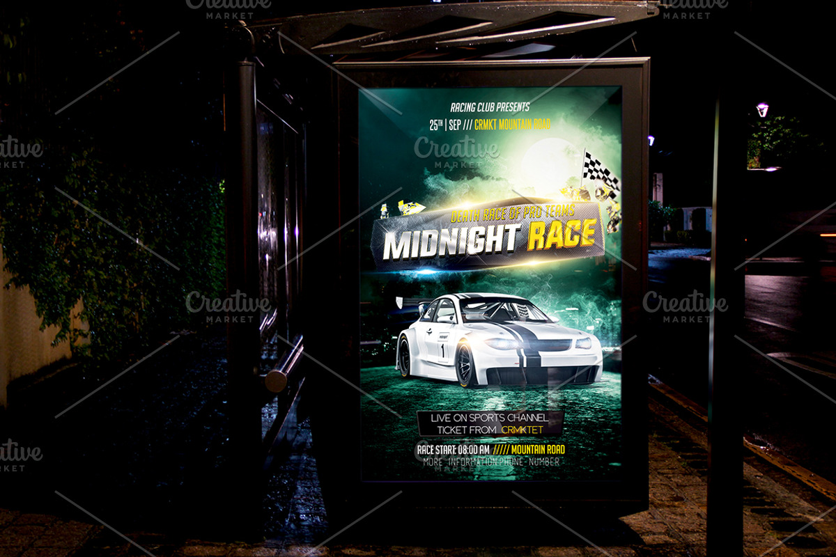Midnight Race, a Flyer Template by Basez Flyers