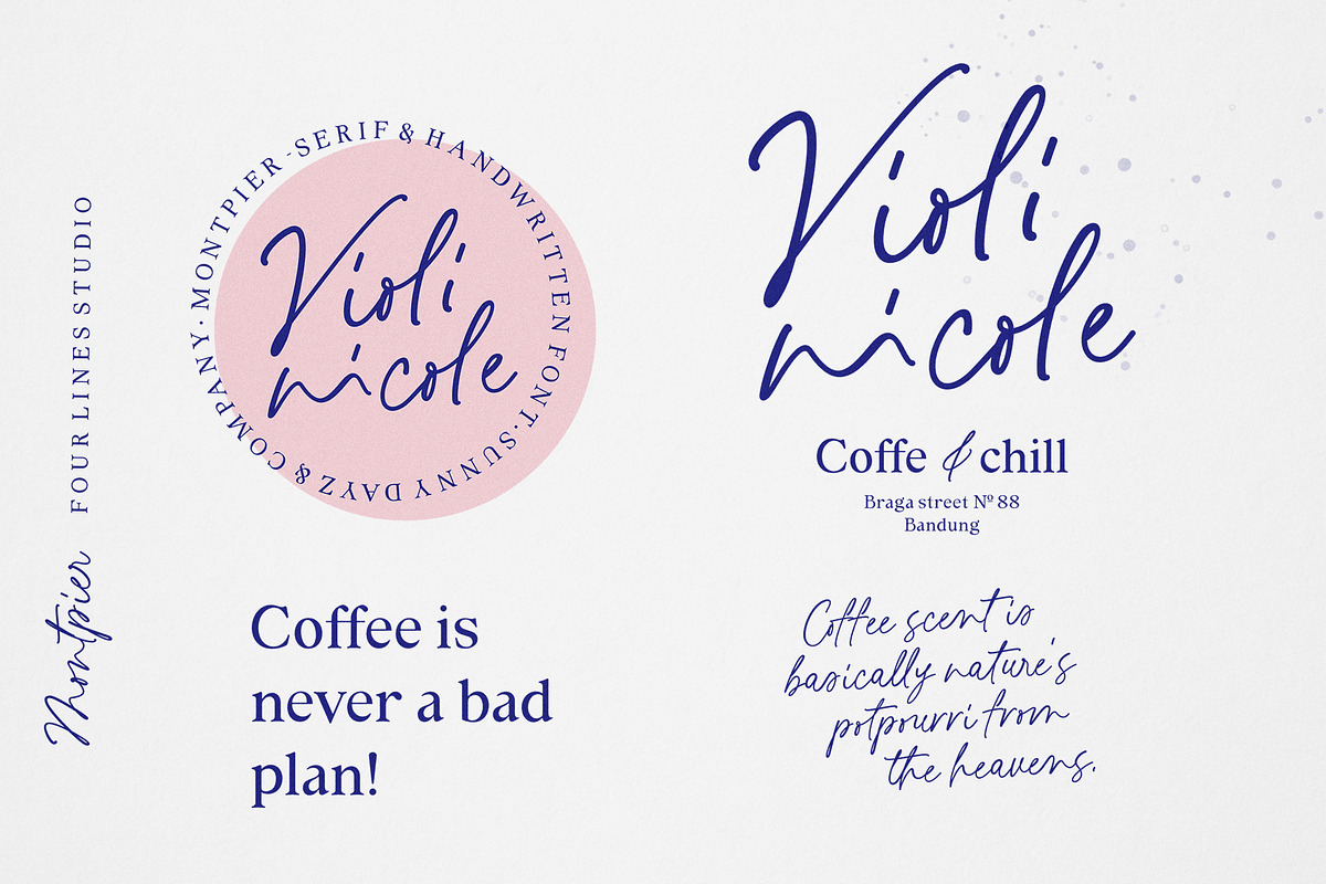 50% Montpier - Font Duo, a Script Font by Four Lines Std. (Photo 3 of 12)