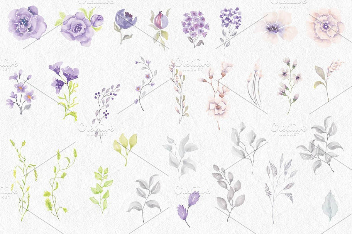 'Purple Delight' Watercolor Collecti, an Illustration by fashionaddict (Photo 8 of 8)