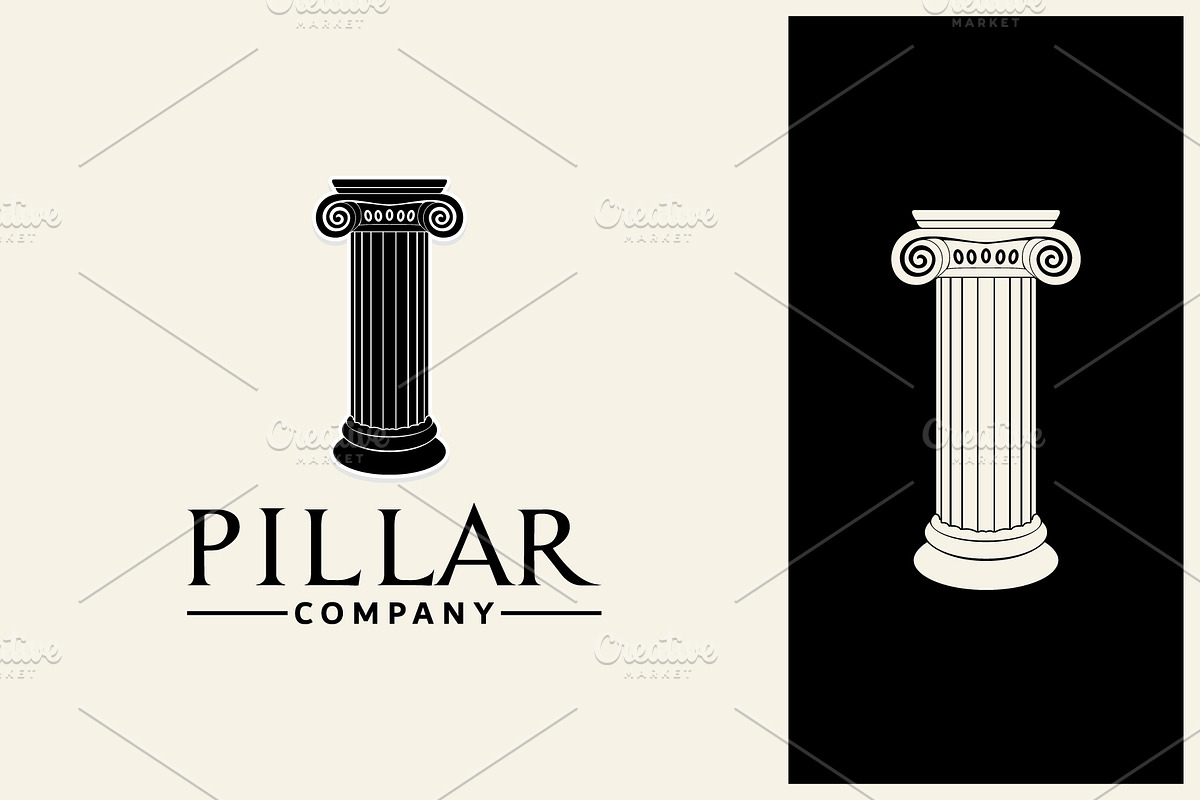 Pillar Logo Historical Building Symb, a Branding & Logo Template by Atlantis X Nurman Arbai