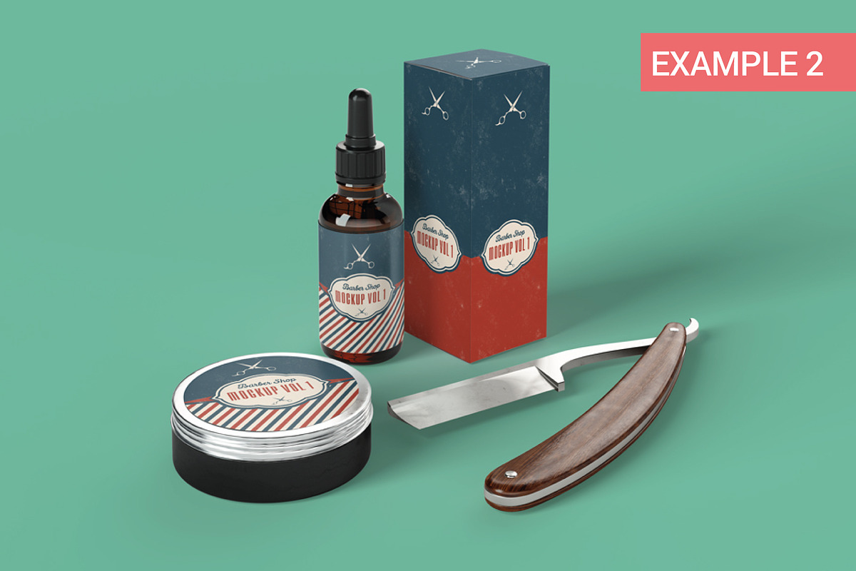 Barber Shop Vintage Mockup, a Product Mockup by visufactum (Photo 8 of 8)
