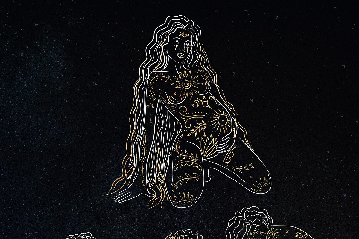 Moon girl. Cosmic female energy, an Object Graphic by Chikovnaya (Photo 11 of 11)