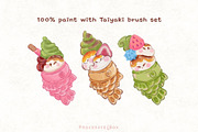 Taiyaki Brush Set for Procreate, a Brush Add-On by ProcreateiBox (Thumbnail 2 of 8)