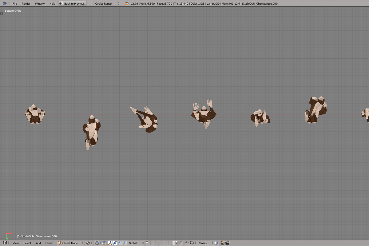 Chimpanzee, an Animal 3D Model by Studio Ochi (Photo 6 of 10)