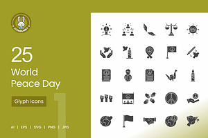 25 World Peace Day Icons, an Icon by IconBunny