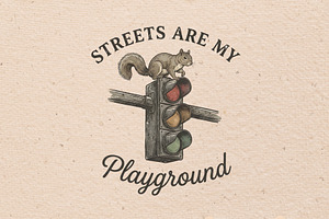 Streets are my playground, an Animal Illustration by Vectorlina