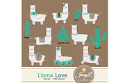 Llama Alpaca Digital Papers Clipart, a Pattern Graphic by JennyL Designs (Thumbnail 2 of 6)