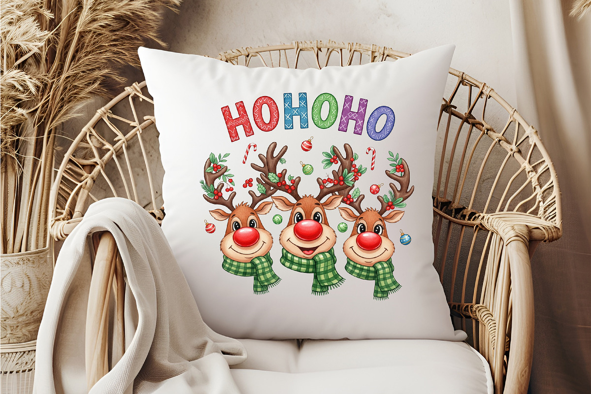 Ho Ho Ho Deer Reindeer Christmas Pn, an Illustration by DreamCafeArt (Photo 5 of 7)