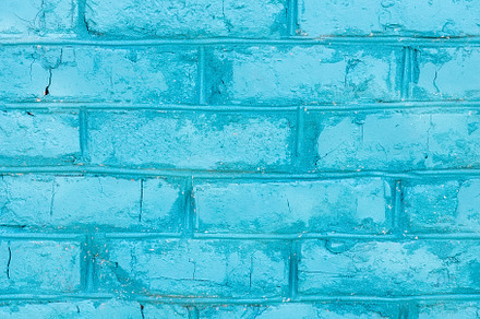 Blue brick wall texture featuring house, abandoned, and light, an Abstract Photo by AlexBush