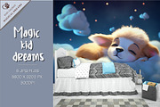 Magic kid dreams. Nursery Wallpaper., a Decorative Illustration by KENO Mascots (Thumbnail 6 of 8)