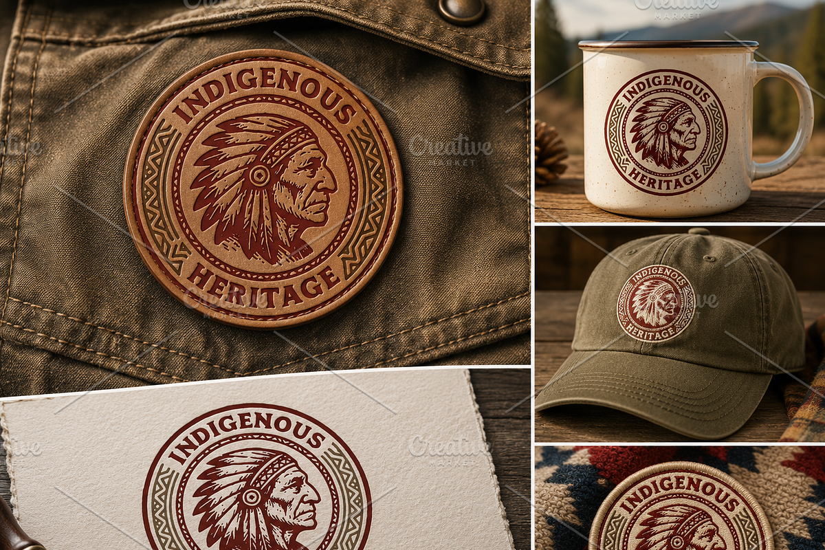 Rustic Old Indian Native Chief Logo, a Branding & Logo Template by Enola99d (Photo 1 of 2)