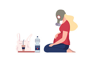 Environmental Pollution and Its, a Person Illustration by TopVectors