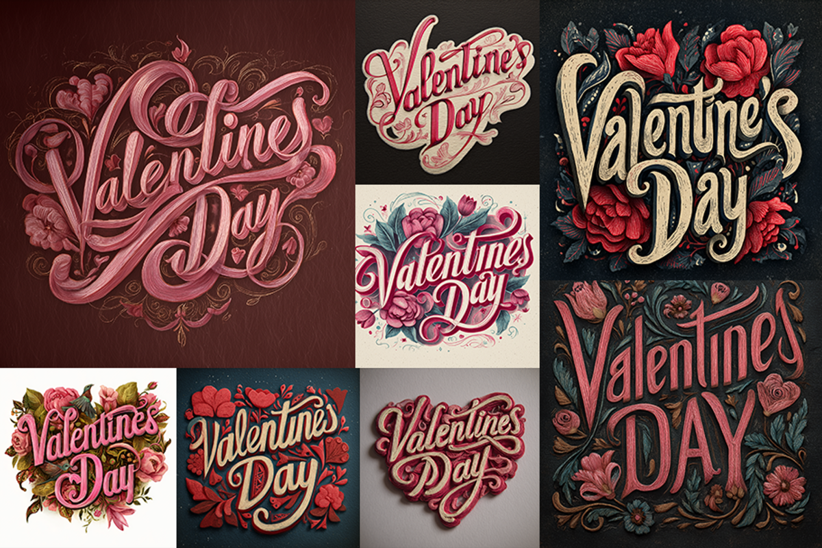 Valentine's Day Lettering, a Seasonal Illustration by Picturesque Stories (Photo 2 of 6)