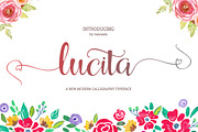 Lucita Script, a Script Font by vanroem (Thumbnail 1 of 7)